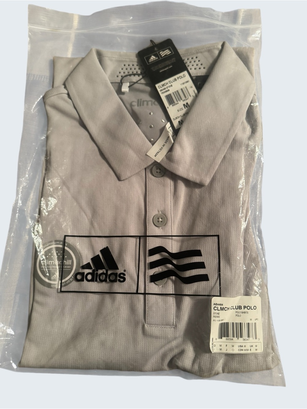 adidas Men’s Light Gray Polo Shirt